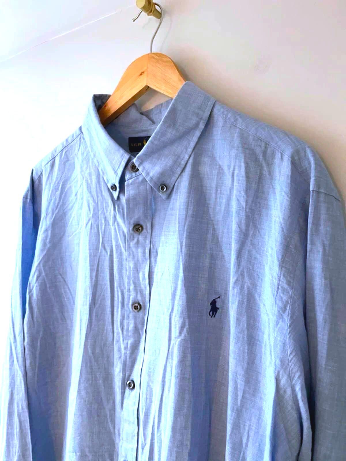 Men’s Ralph Lauren Custom Fit Oxford Shirt in Blue - XXLarge - 2932