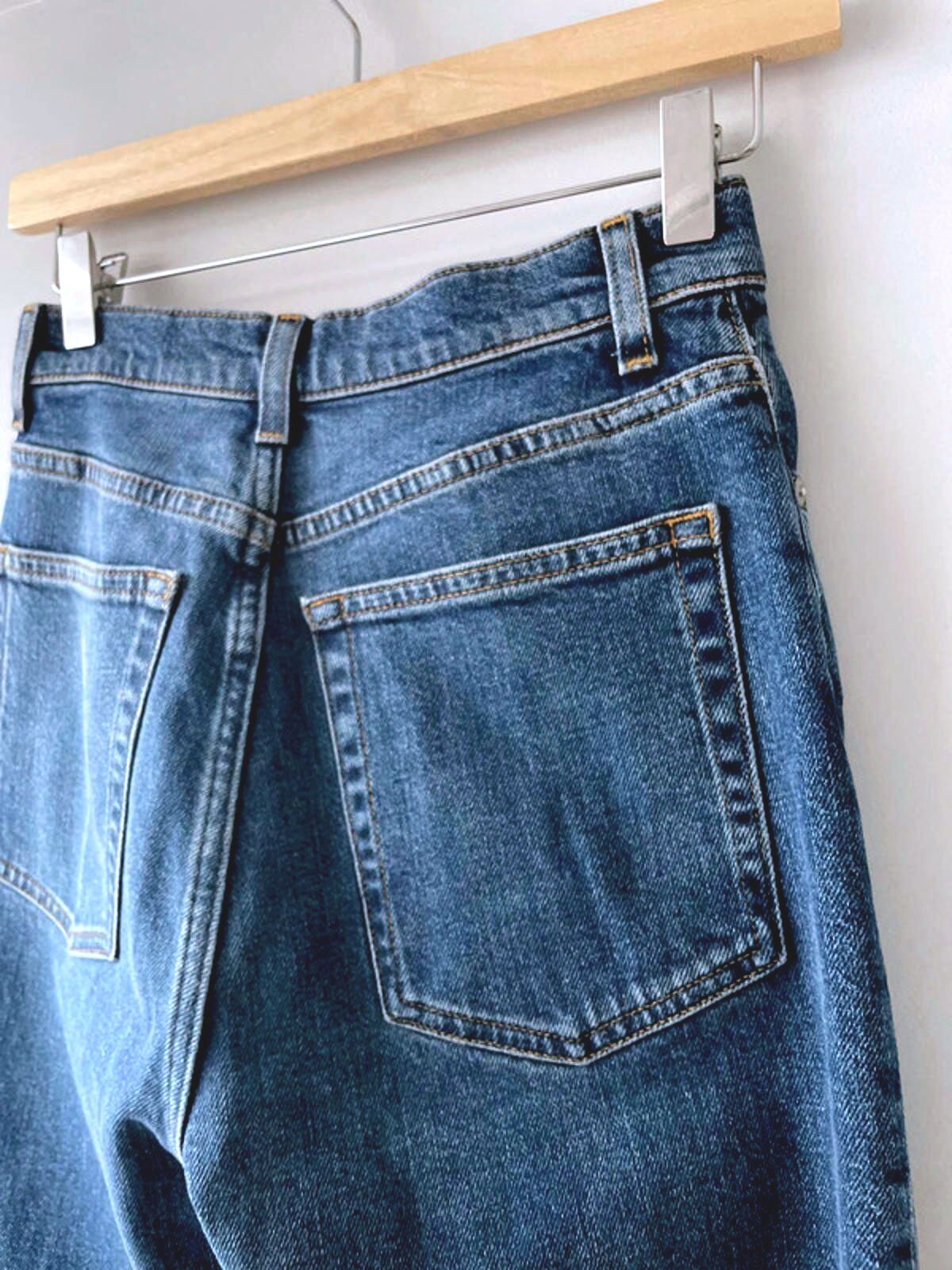 Women’s Arket High Waisted Bootcut Fit Jeans In Navy - W25/L32 - 2001