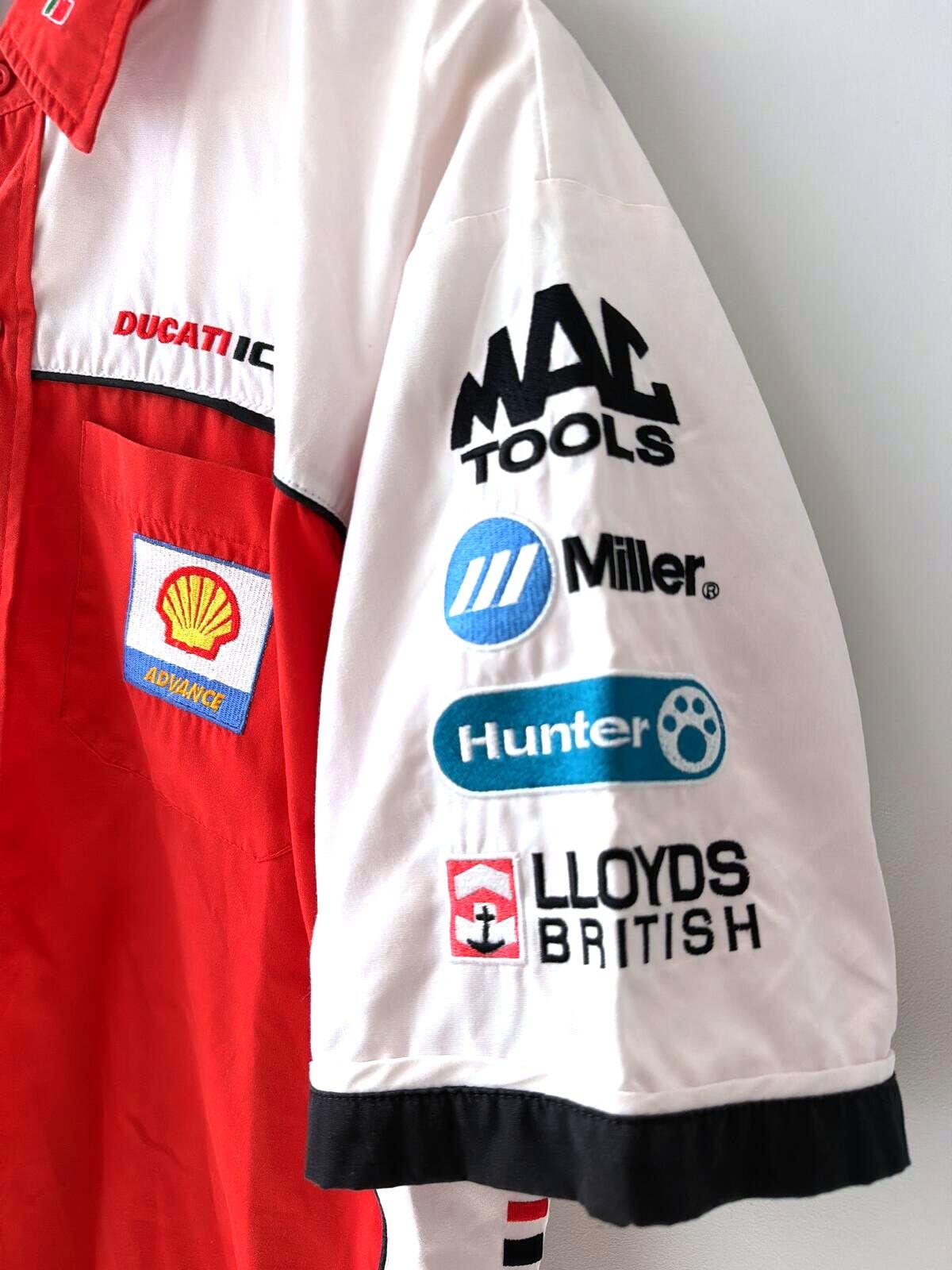Mens Ducati Corse Red and White Racing Team Shirt - XLarge - 3523