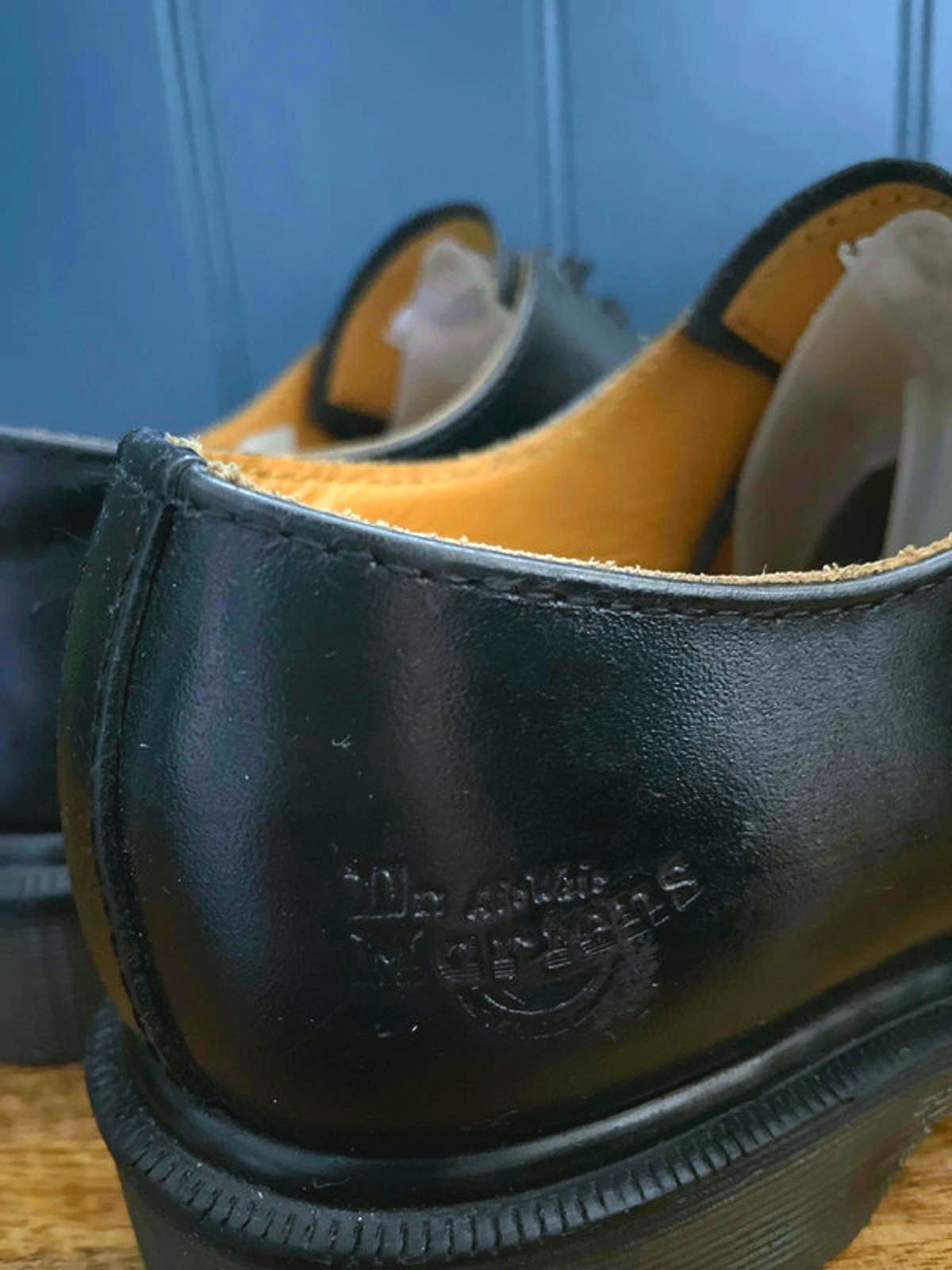 Women’s Dr Martens 1461 Premium Leather Chunky Sole Shoes In Black - UK5 - 2303