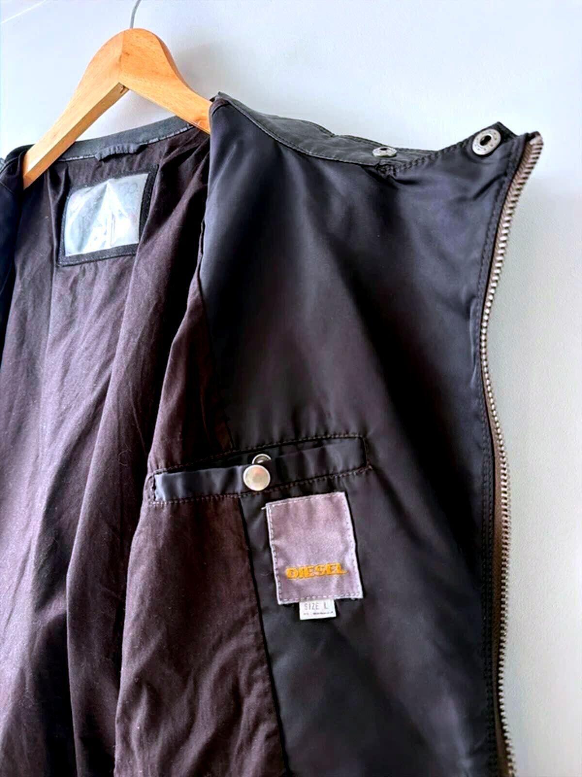 Mens Diesel FLA Speed King Daytona Vintage Biker Jacket In Black - Large - 3550