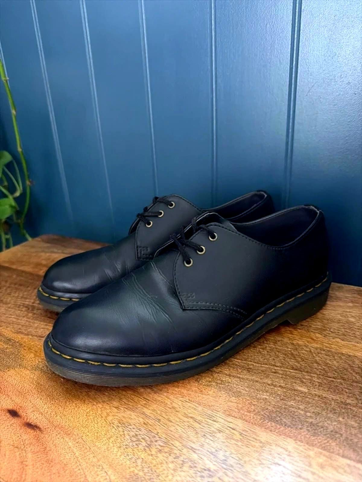 Women’s Dr Martens Vegan Upper Chunky Sole Derby Shoes In Black - Uk6 - 3285