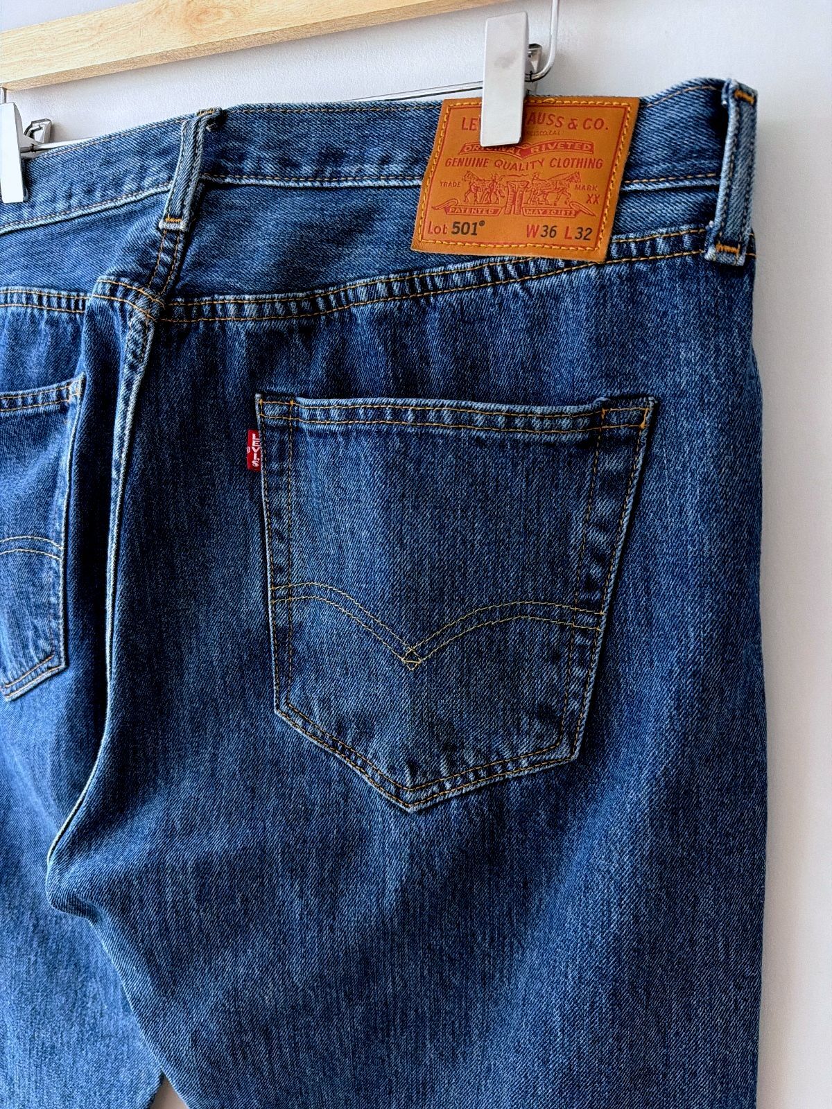 Men’s Levi's 501 Premium Range Jeans In Navy - W36/L32 - 3764