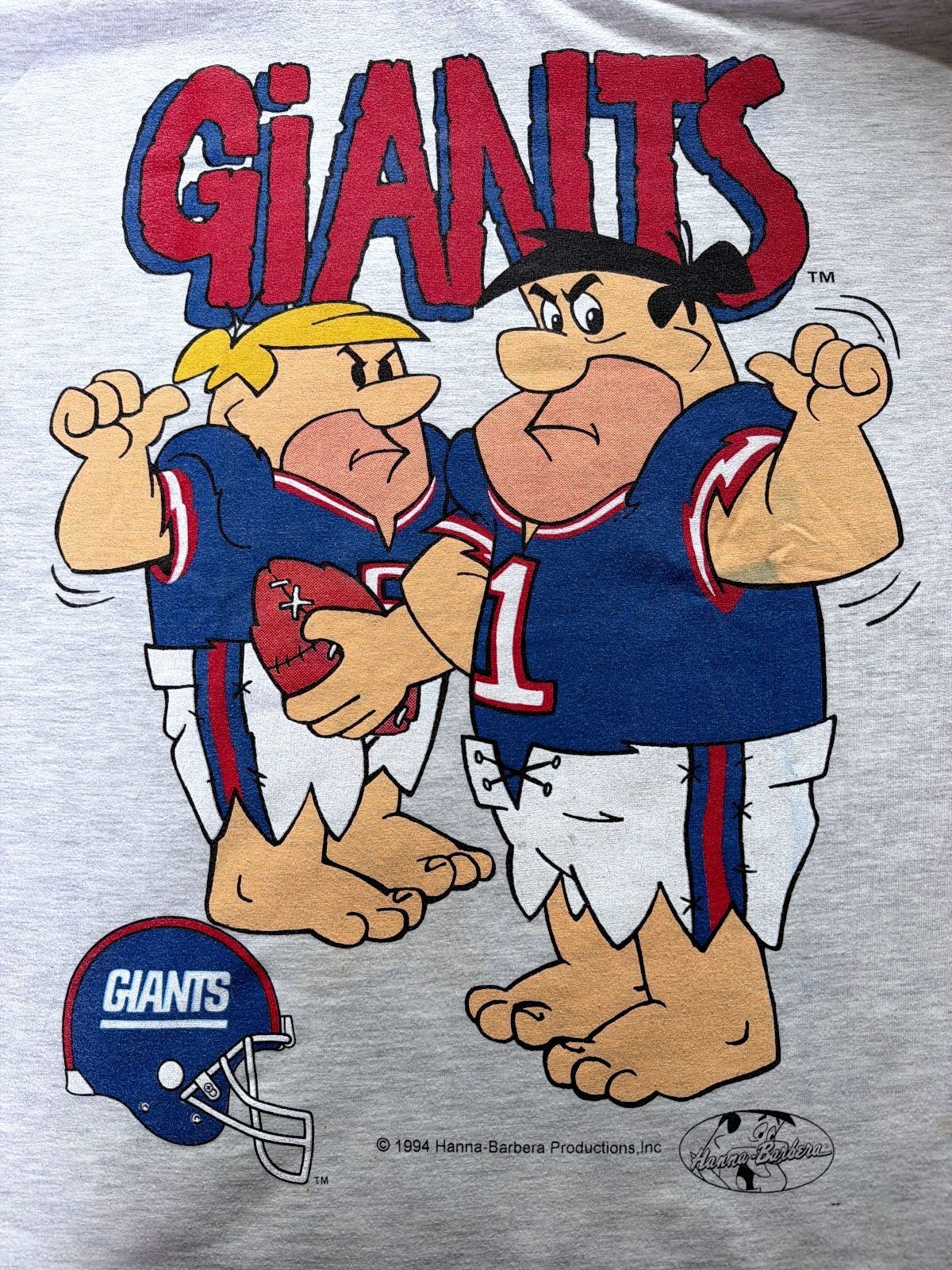 Men’s Rare 1994 The Flintstones x The New York Giants T-Shirt - Large - 3713