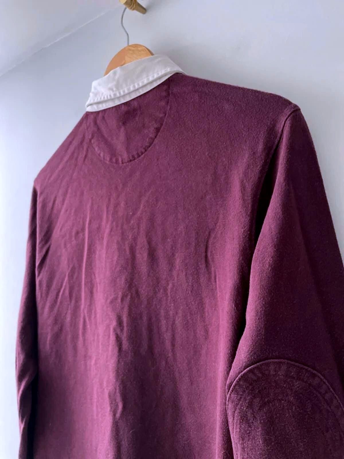 Men’s Fred Perry Classic Rugby Polo Top In Burgundy - Small - 2998