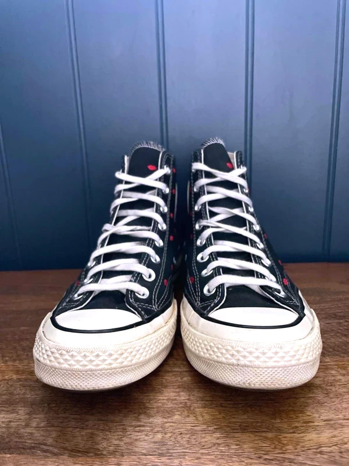 Women’s Converse Chuck 70 High Embroidered Lips Trainers In Black - UK7 - 2953