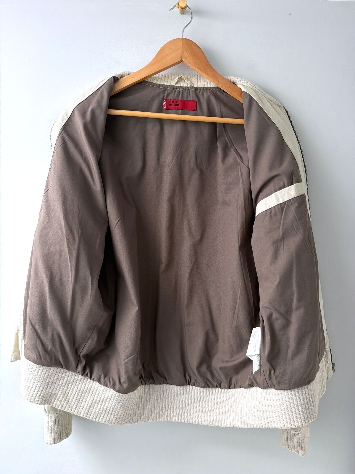 Men’s Levi's Red Tab Label Bomber Jacket In Beige - Medium - 3704