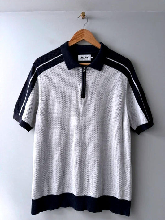 Men’s Palace Tex Knitted Polo Top In Navy - Large - 3397