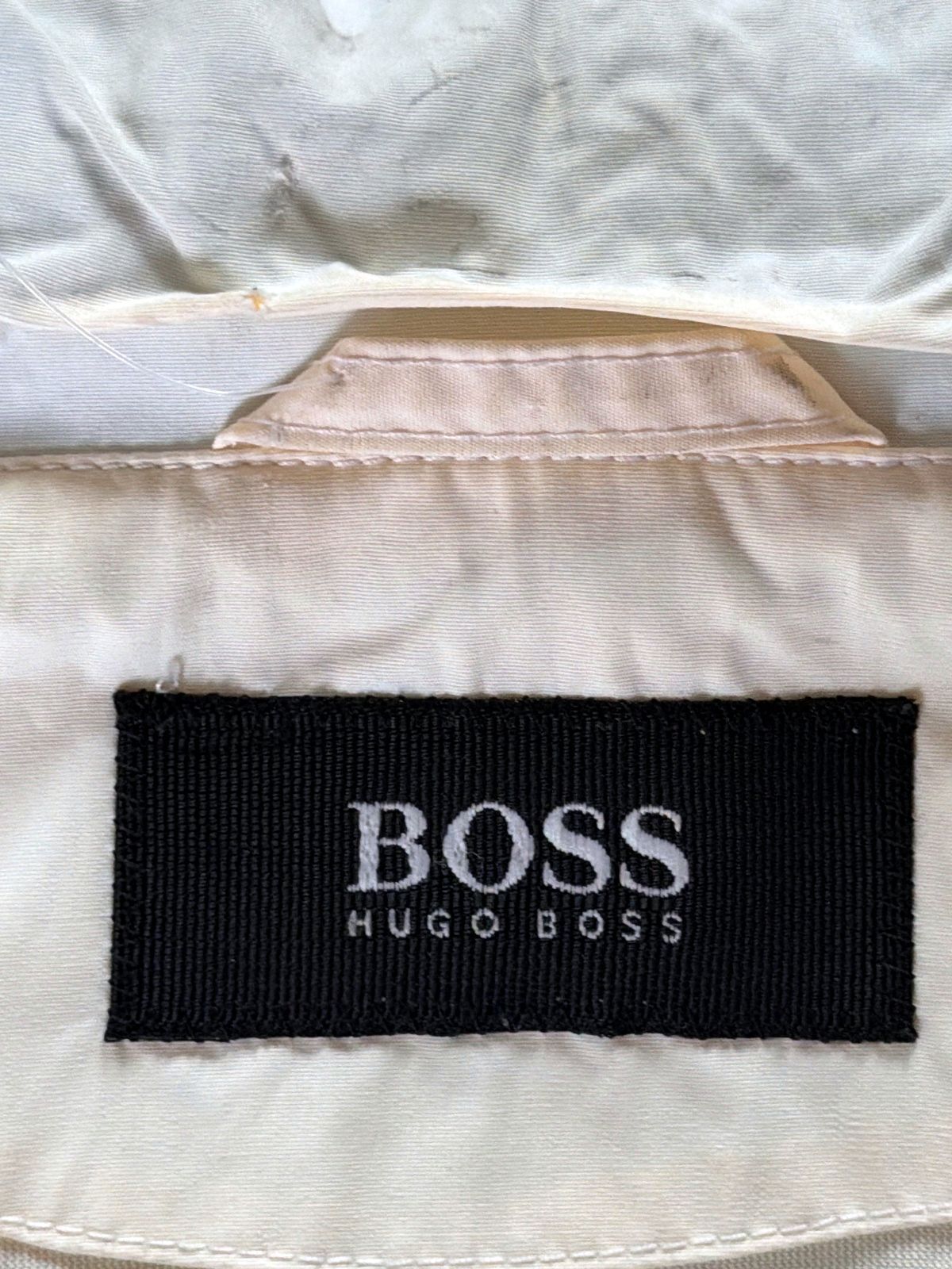 Men’s Hugo BOSS Sport Vintage Lightweight Jacket Coat In Cream - XLarge - 3667