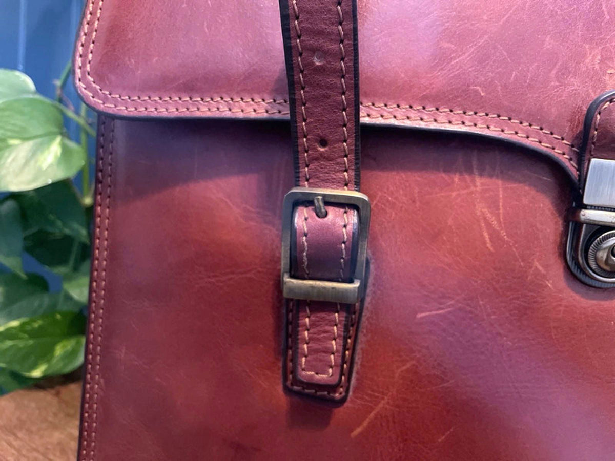 Unisex Medici Vintage Made In Italy Leather Bag Holdall In Brown - 2730