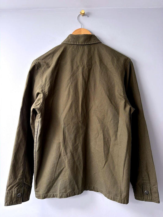 Mens Dickies Workwear Military Style Shirt Jacket In Khaki - Small - 3532
