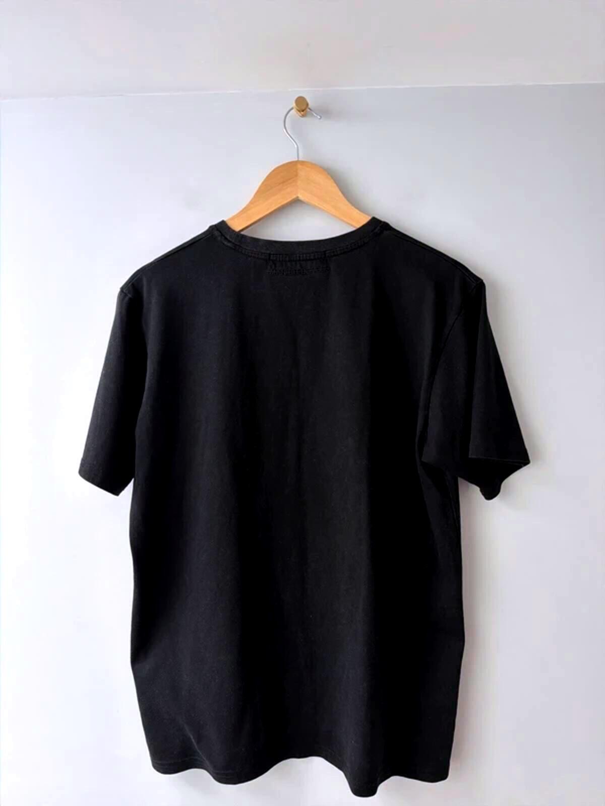 Men’s Maniere De Voir Printed Crew Neck T-shirt In Black - Medium - 3381