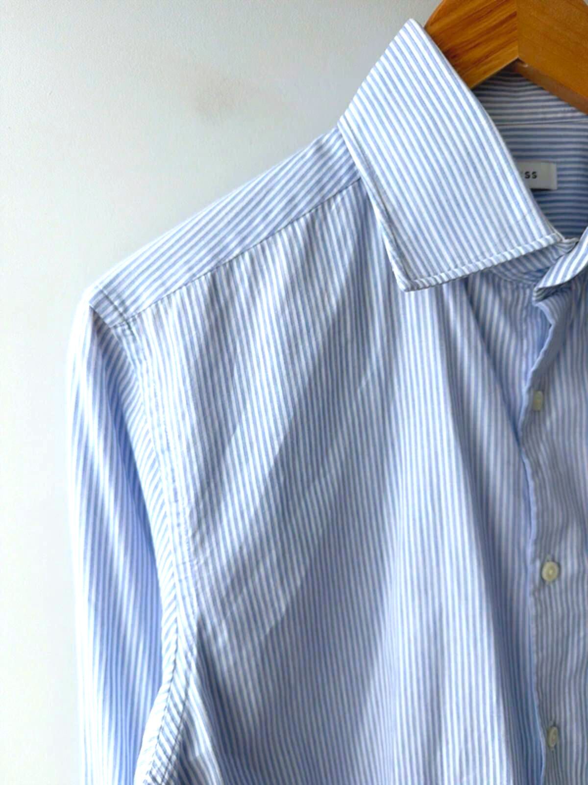 Men’s Reiss Long Sleeve Stripped Shirt In Blue - Large - 3398