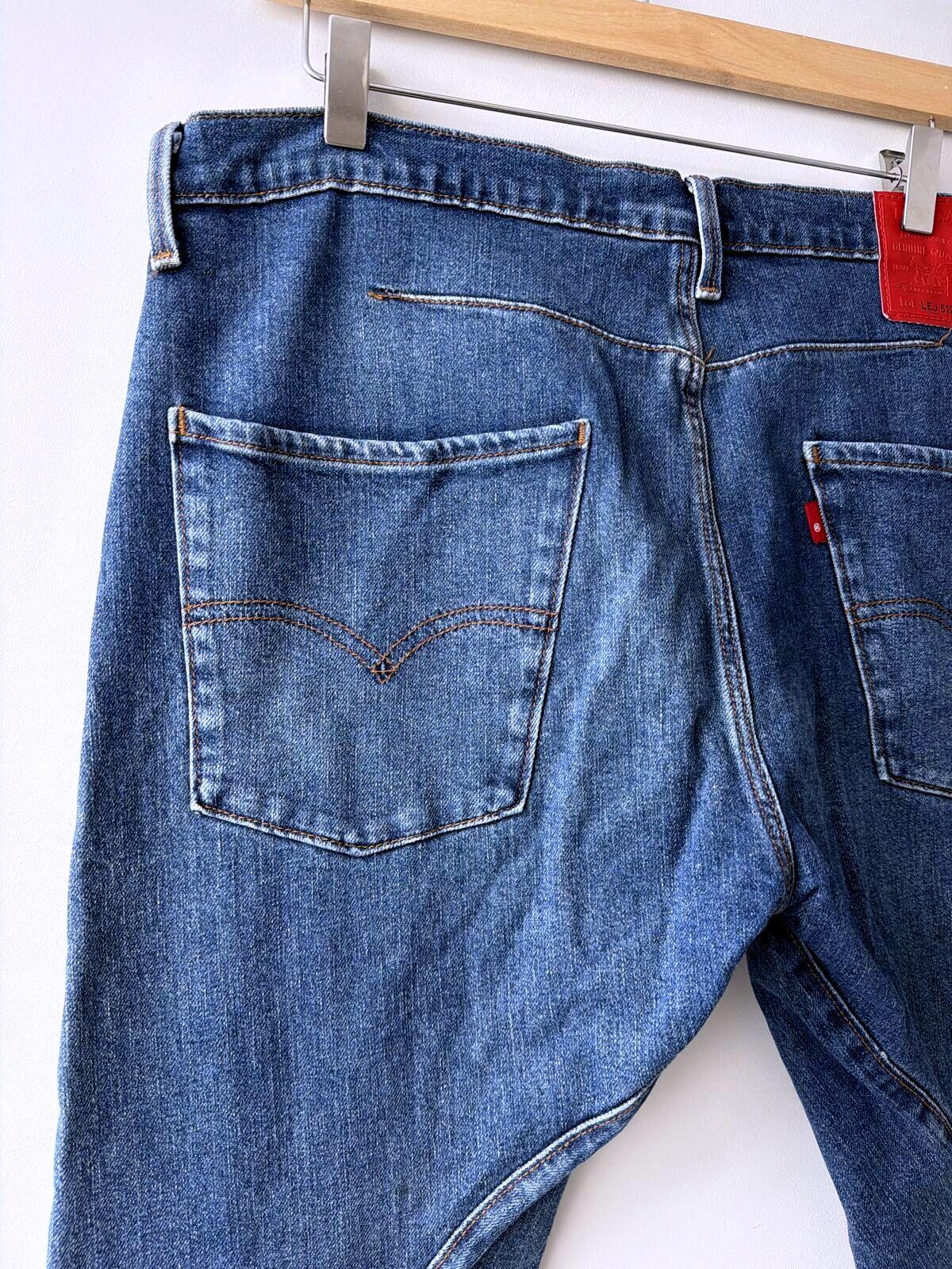 Mens Levi's Engineered LEJ 512 Slim Twist Fit Jeans In Navy - W34/L34 - 3512