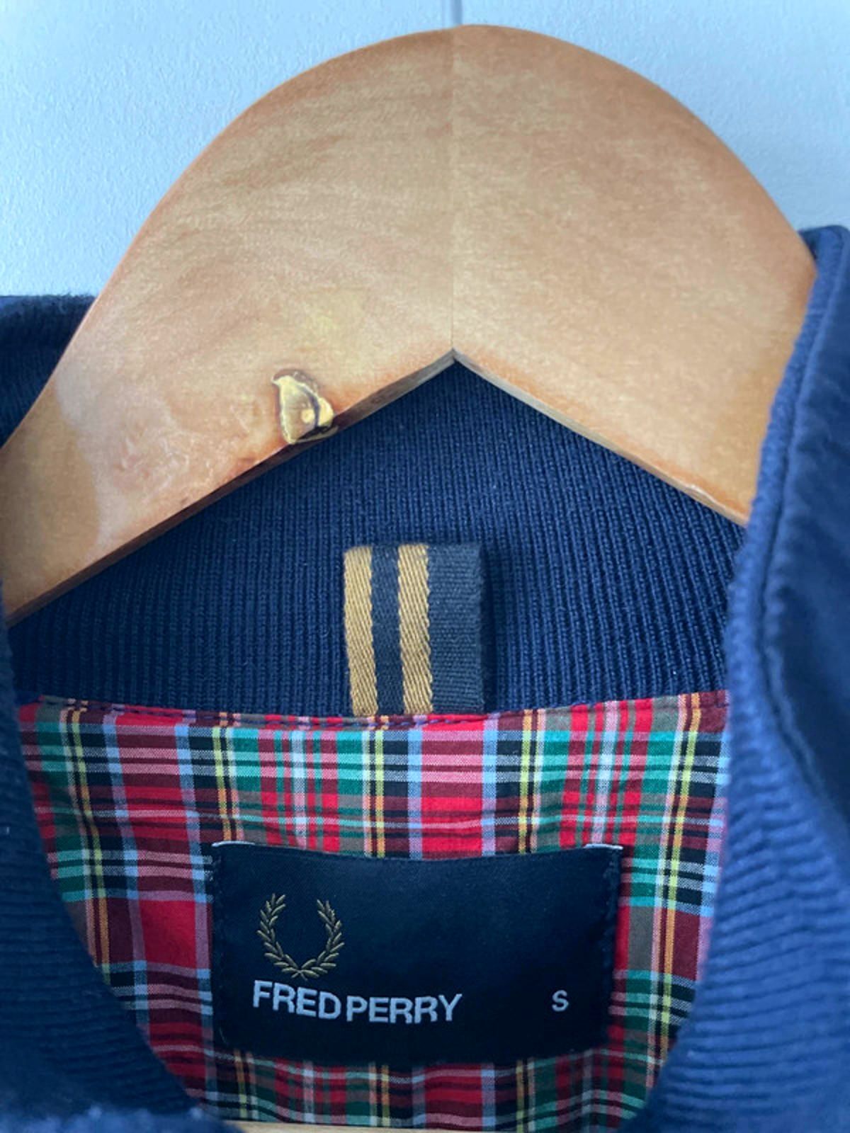 Men’s Fred Perry Premium Harrington Jacket Coat In Navy - Small - 2116