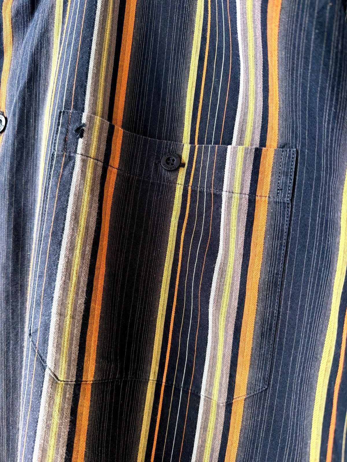 Men's Gabicci Oversized Fit Short Sleeve Striped Shirt - Large - 3608