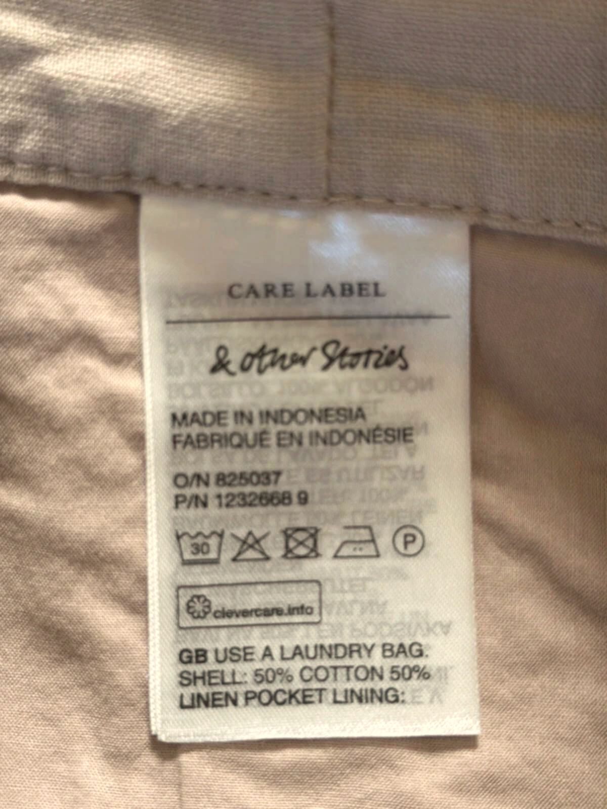 Women’s & Other Stories linen tie front paperbag style shorts - Uk6 - 3445