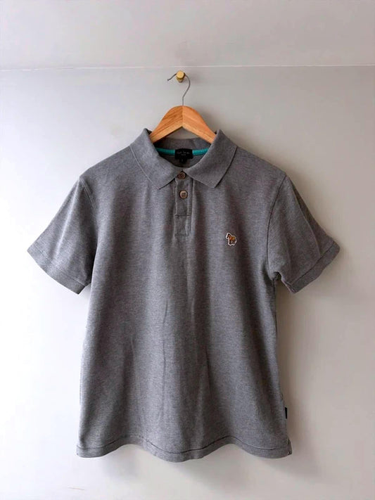 Men’s Paul Smith Slim Fit Premium Polo Top In Grey - Large - 3206