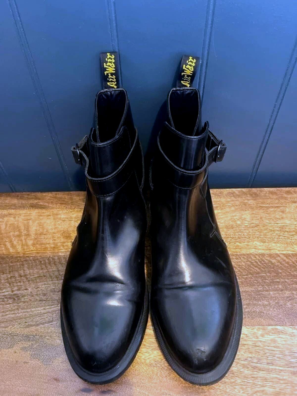Men's Dr Martens Leather Ankle Chelsea Boots In Black - UK8 - 3080