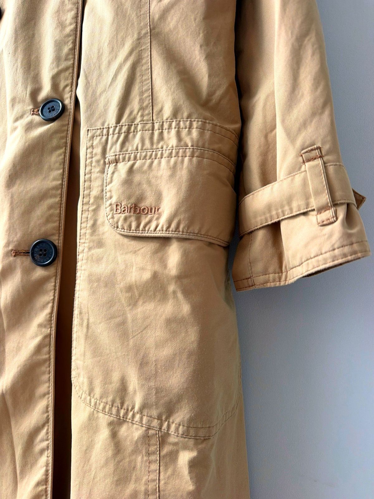 Women’s Barbour Valerie Classic Trench Coat Mac In Beige - Uk12 - 3796