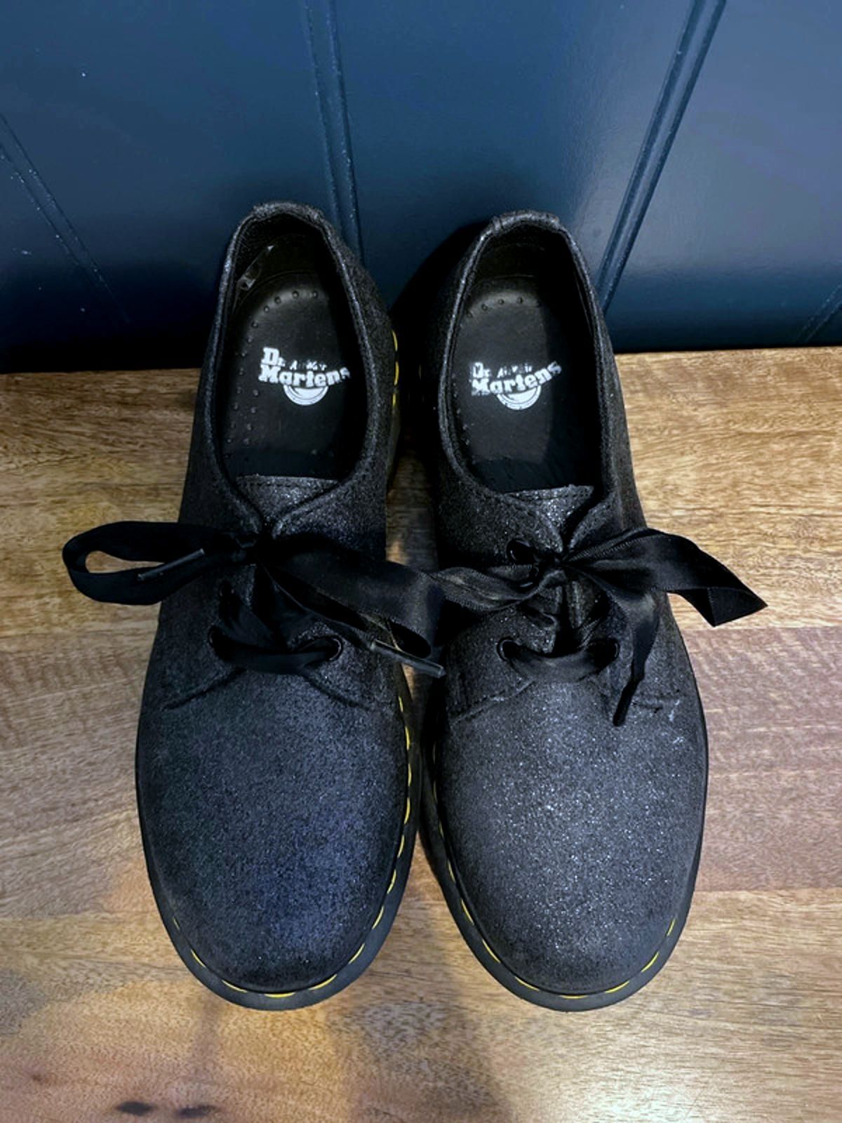 Women’s Dr Martens 1461 Farrah Chunky Sole Glitter Shoes in Black - UK4 - 2554