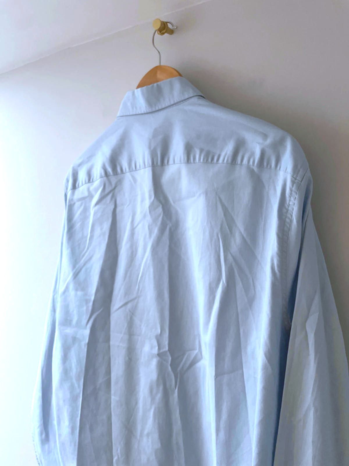 Men’s Tommy Hilfiger THFlex Regular Fit Long Sleeve Shirt In Blue - Medium -2757