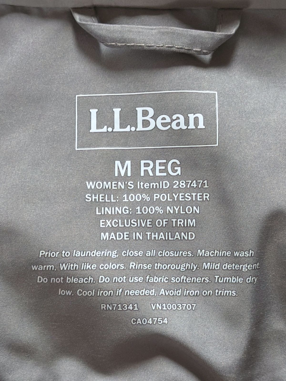 Women’s L.L.Bean H2Off Hooded Waterproof Raincoat Jacket In Grey - Medium - 3662