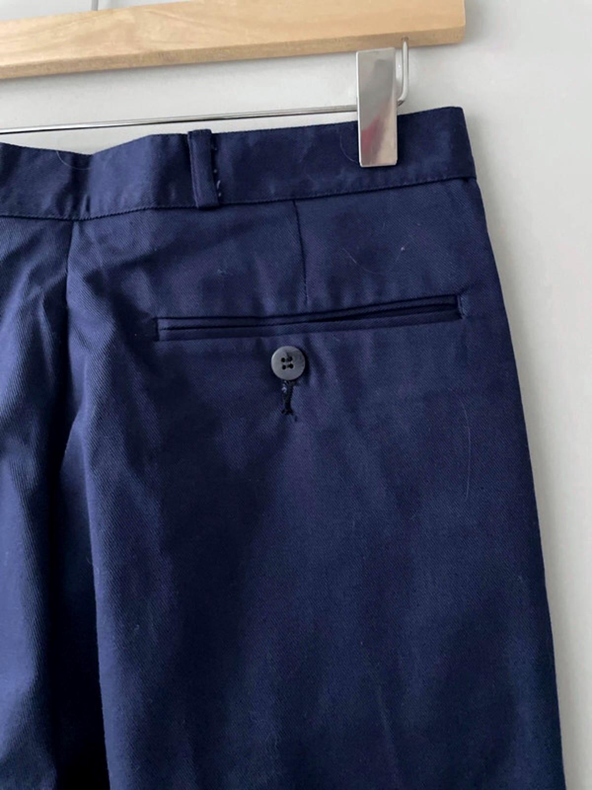 Men’s Fred Perry Double Pleated Wide Leg Chino Trousers In Navy - W30/L33 - 2873