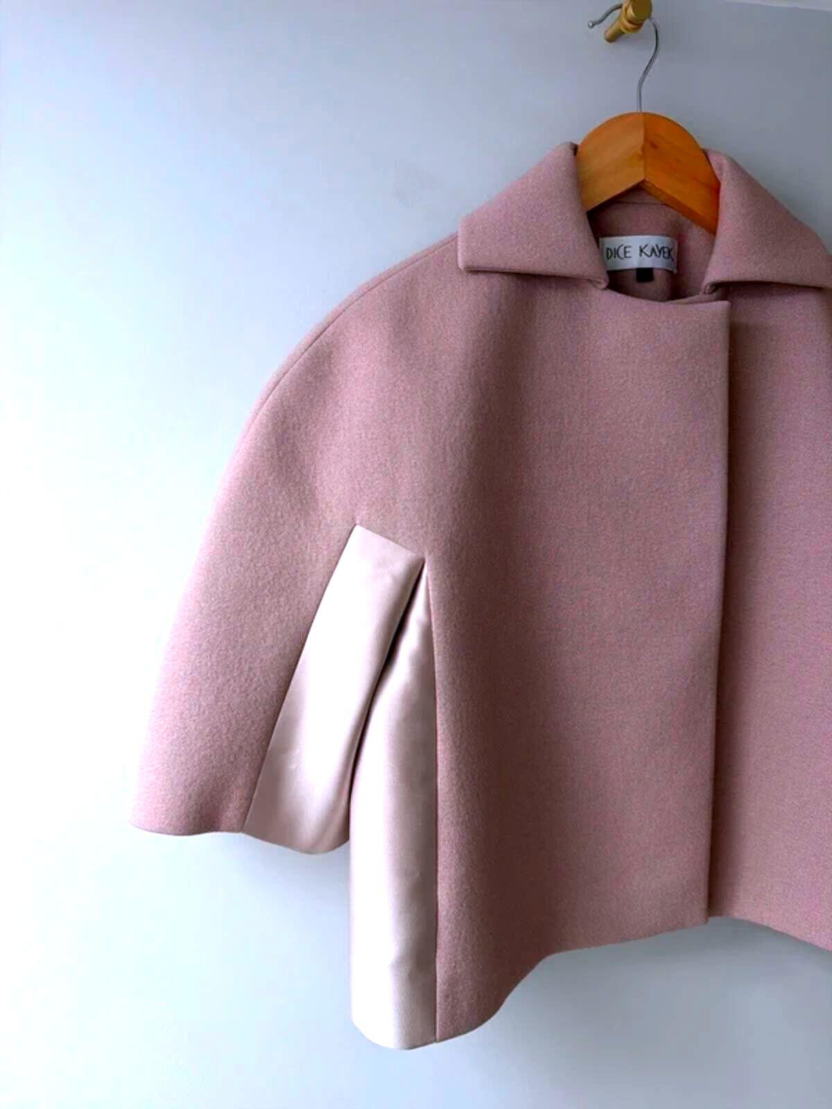 Women’s Dice Kayek Cropped Short Sleeve Jacket Top In Pink - UK8 - 3549