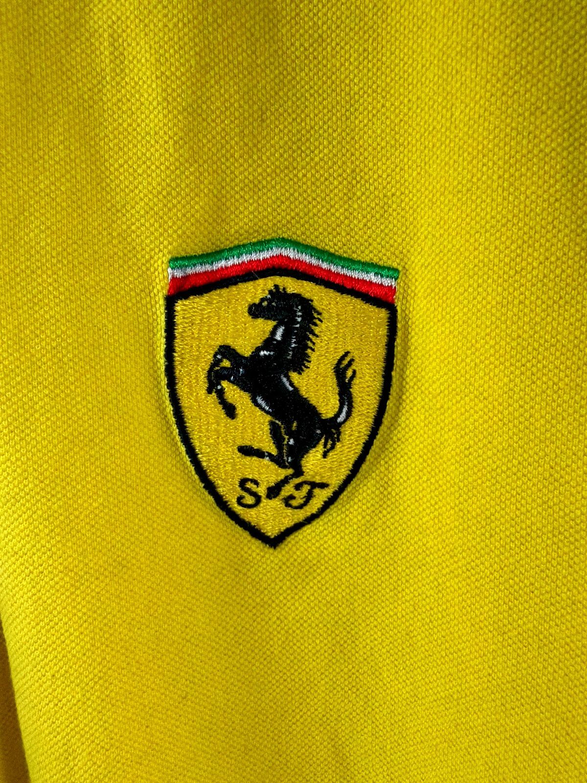 Men’s Vintage Ferrari Hungarian 2000 Grand Prix Polo In Yellow - Large - 3716