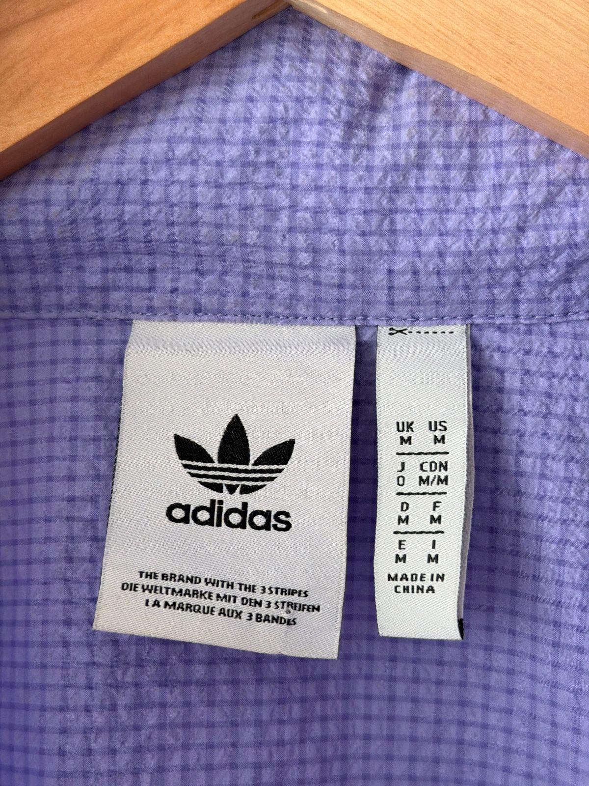 Men’s Adidas Oversized Fit Half Zip Pullover Jacket In Purple - Medium - 3569