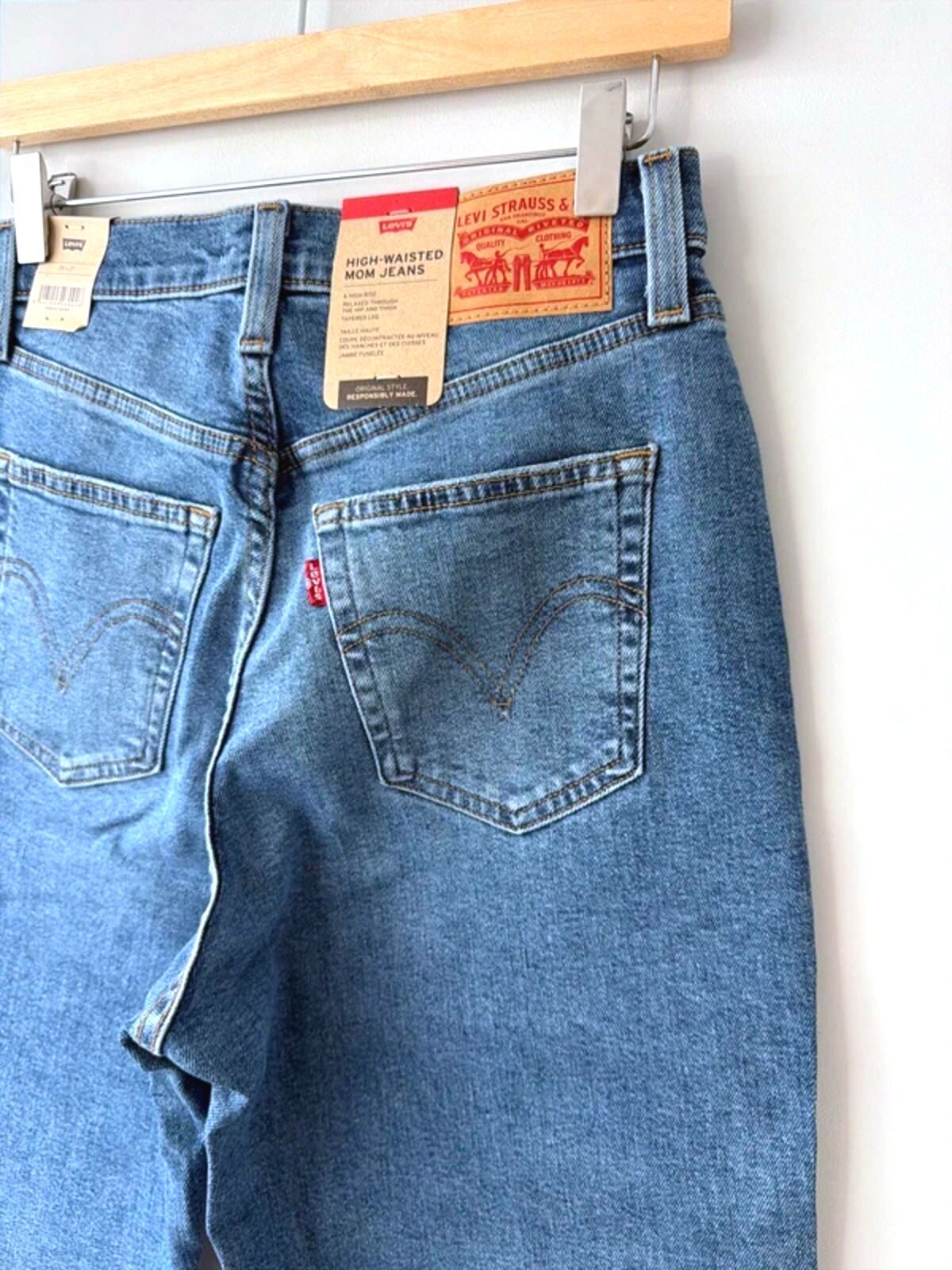 Women’s High Waisted Straight Leg Stretch Fit Mom Jeans - W28/L27 - 3434