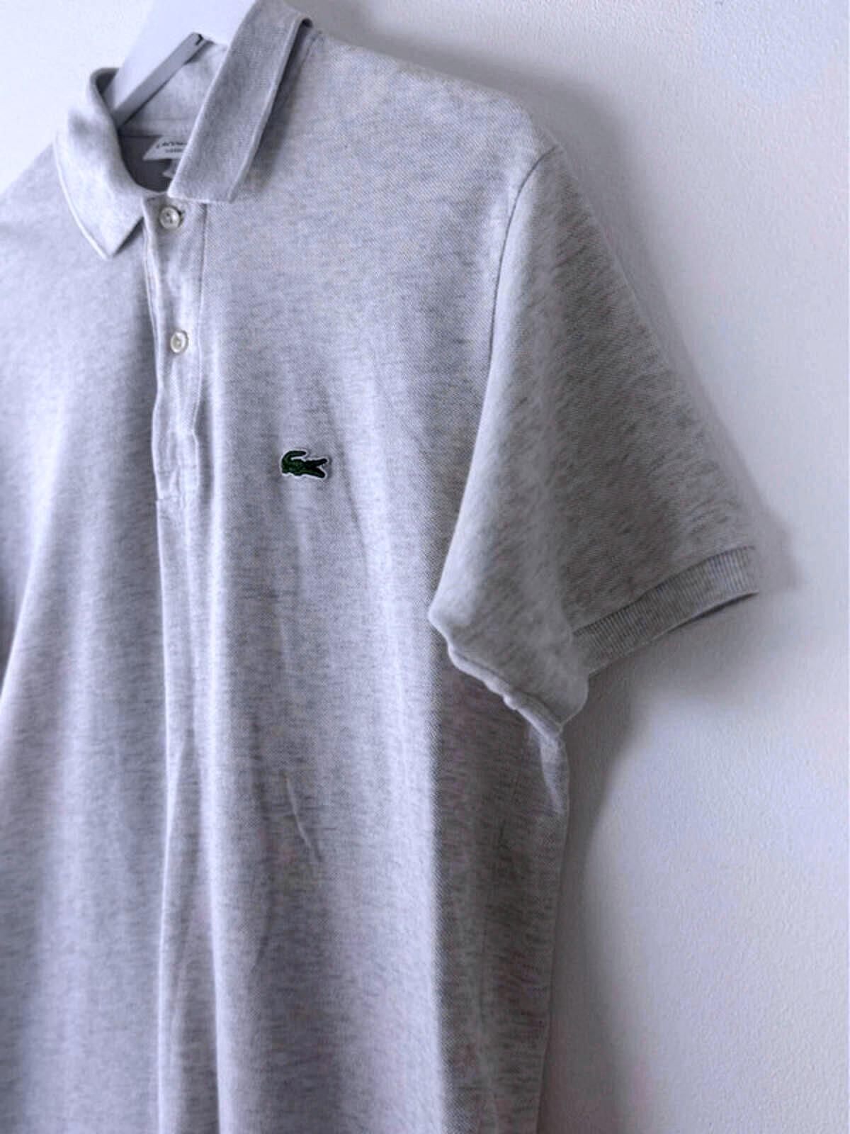 Men’s Lacoste Classic Fit Polo Shirt Top In Grey Marl - Medium -1386