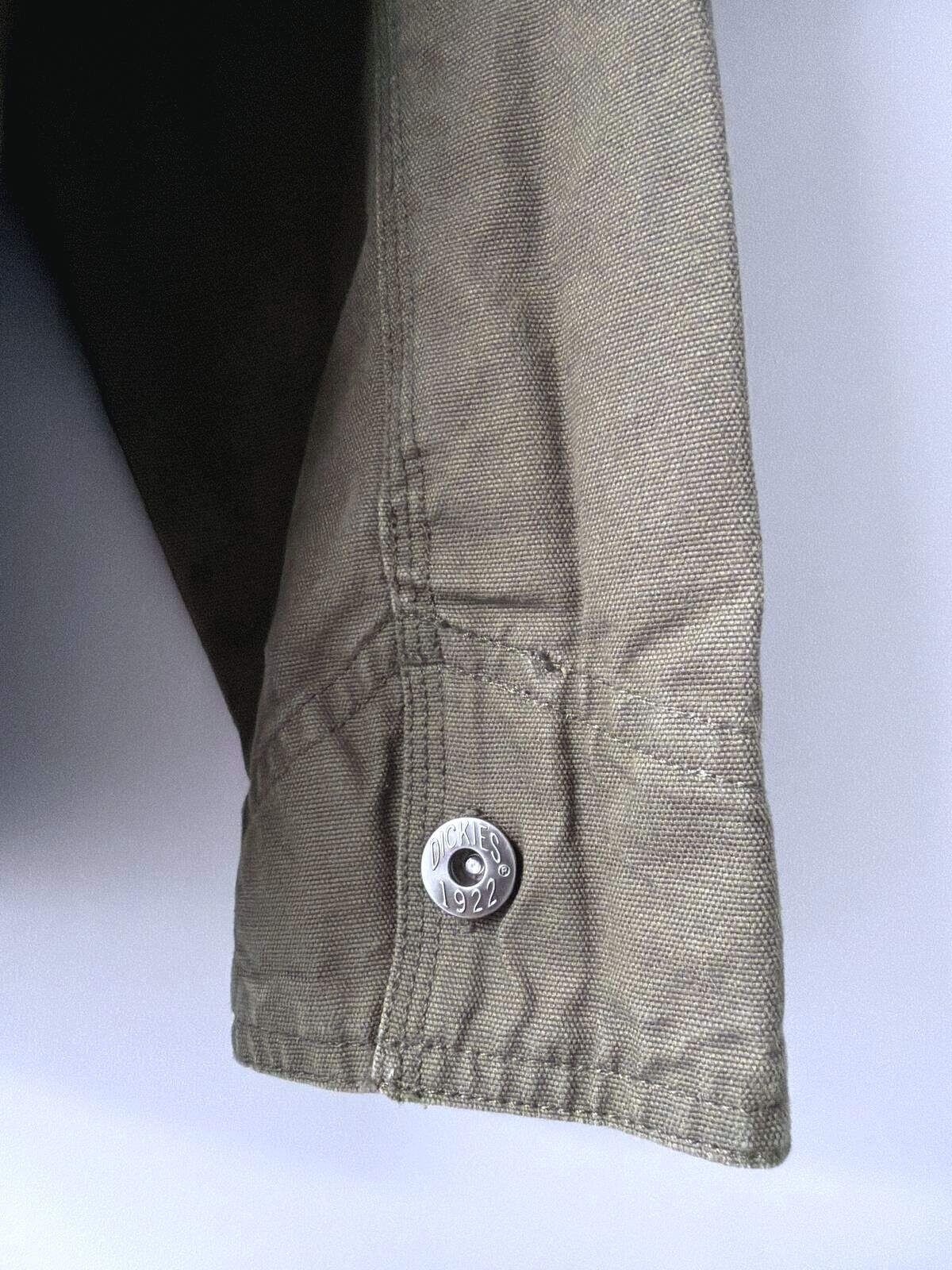 Mens Dickies Workwear Military Style Shirt Jacket In Khaki - Small - 3532