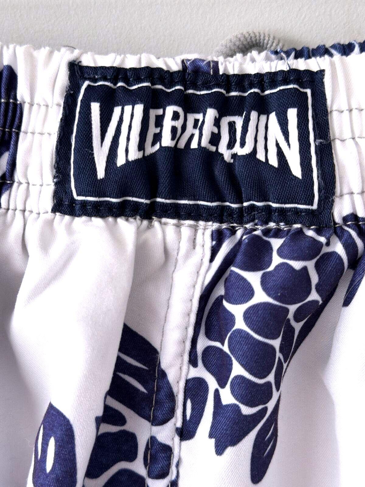 Mens Vilebrequin Turtle Print Swim Shorts with Navy and White  - XLarge - 3518