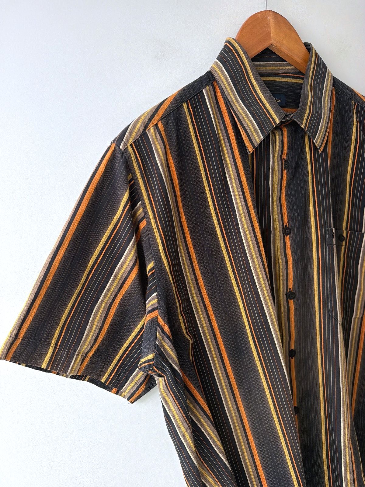 Men's Gabicci Oversized Fit Short Sleeve Striped Shirt - Large - 3608