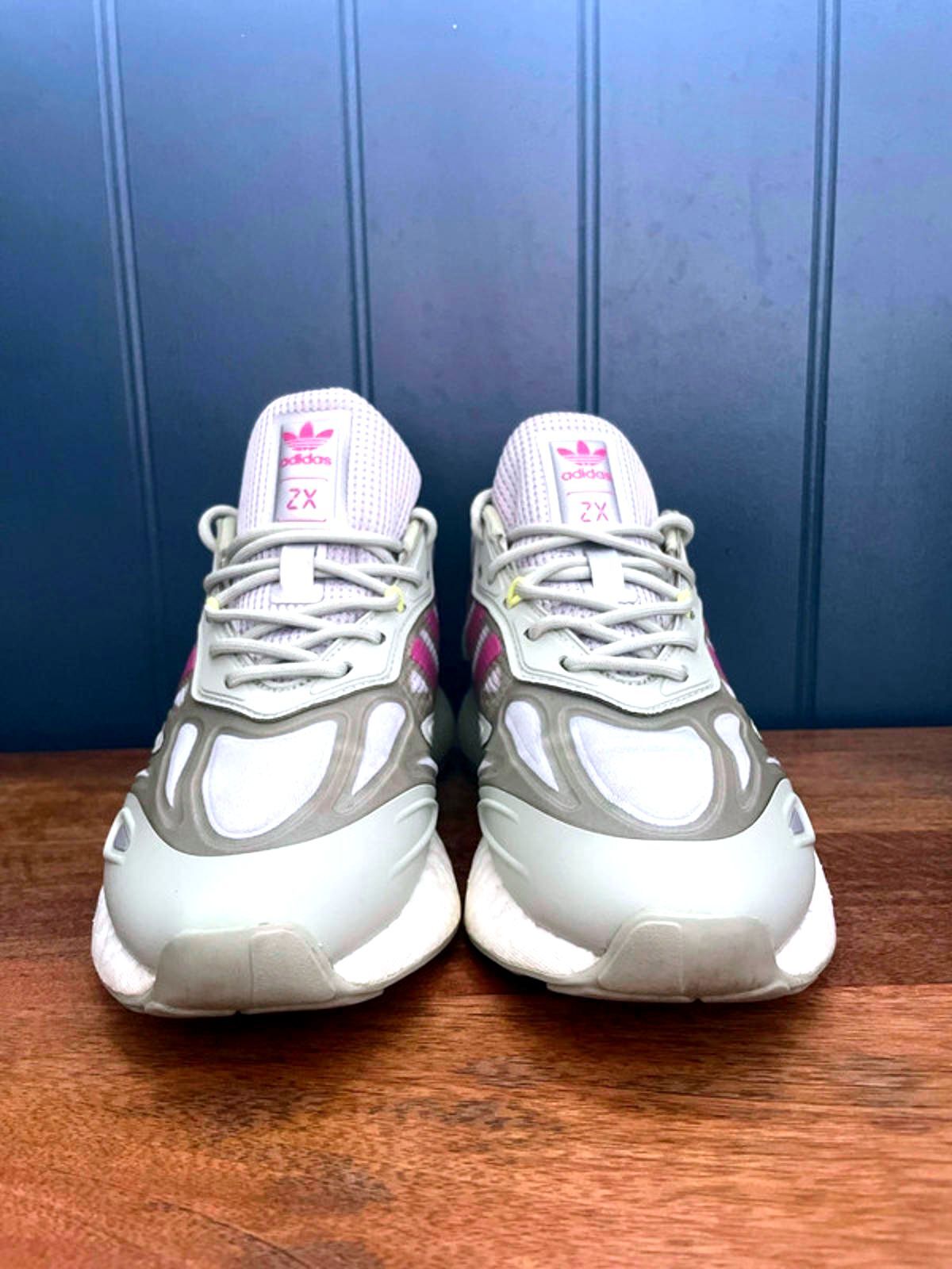 Women’s Adidas ZX 2K Boost 2.0 Trainers In Mint/Fuchsia - UK4 - 2362