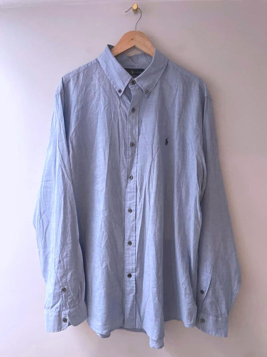 Men’s Ralph Lauren Custom Fit Oxford Shirt in Blue - XXLarge - 2932