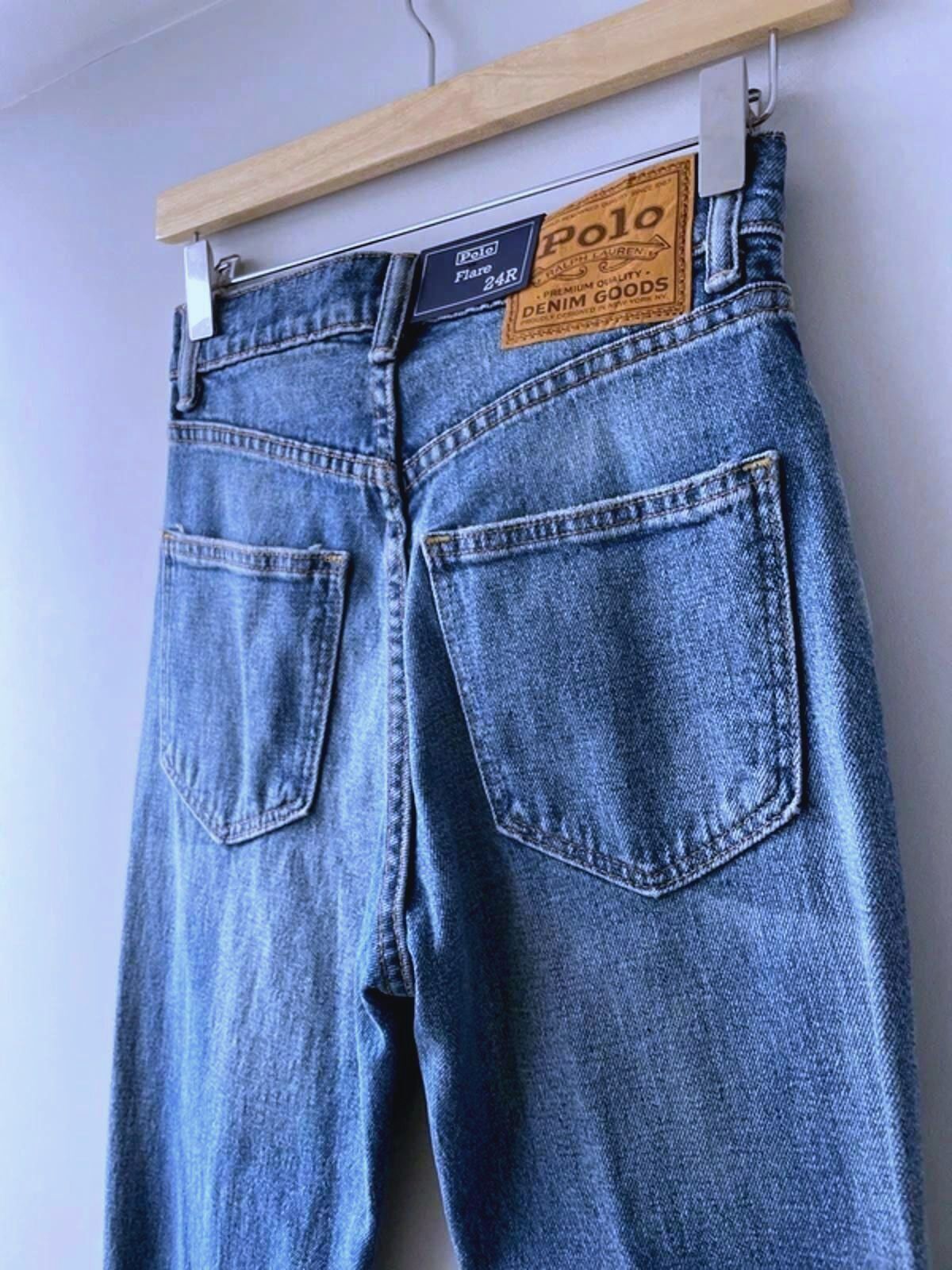 Women’s Ralph Lauren Regular Fit Flared Jeans In Navy Blue - W24/L34 - 3075