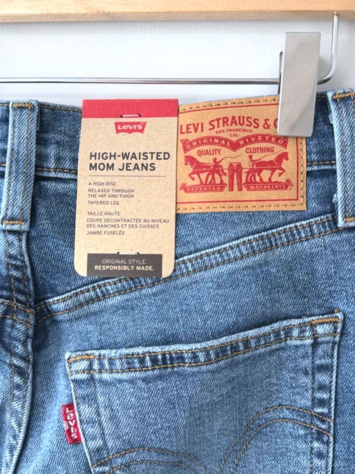 Women’s High Waisted Straight Leg Stretch Fit Mom Jeans - W28/L27 - 3434
