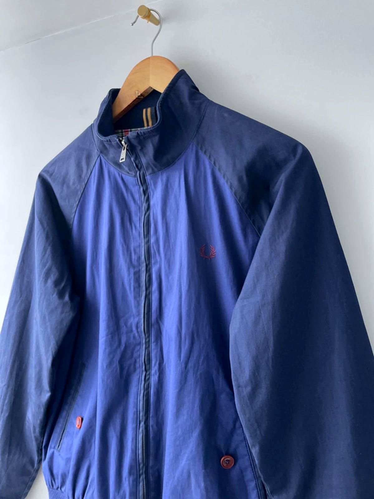 Men’s Fred Perry Premium Harrington Jacket Coat In Navy - Small - 2116