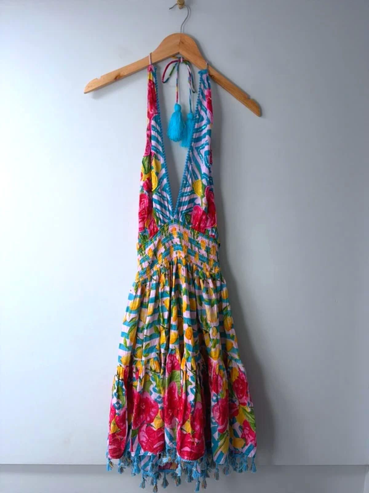 Women’s Antica Sartoria Printed Backless Dress - Uk8-10 - 3552