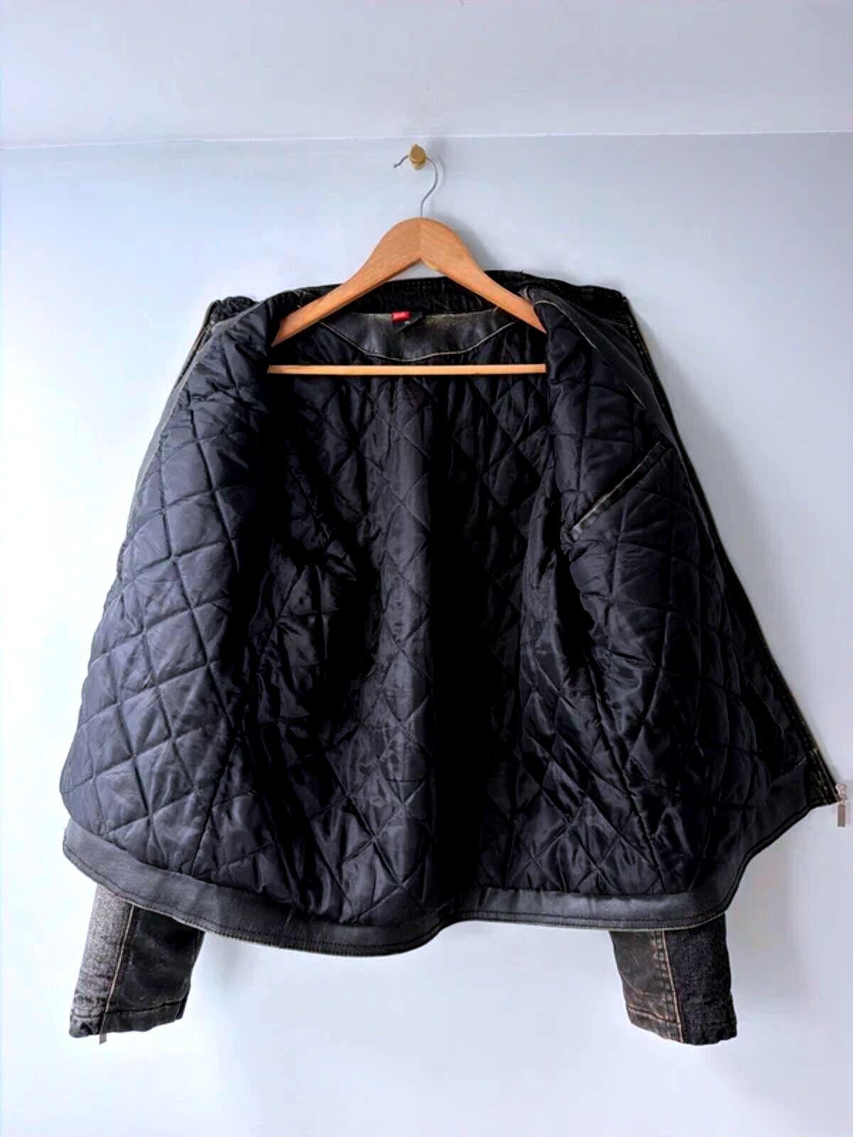 Men’s Diesel Biker Jacket In Washed Black Colour - XXLarge - 3551