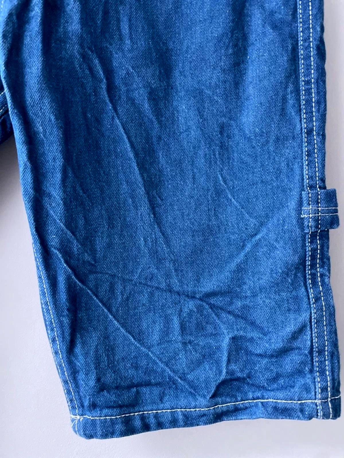 Men’s Carhartt Baggy Fit Cargo Denim Shorts In Navy Blue - W32/L11 - 3146