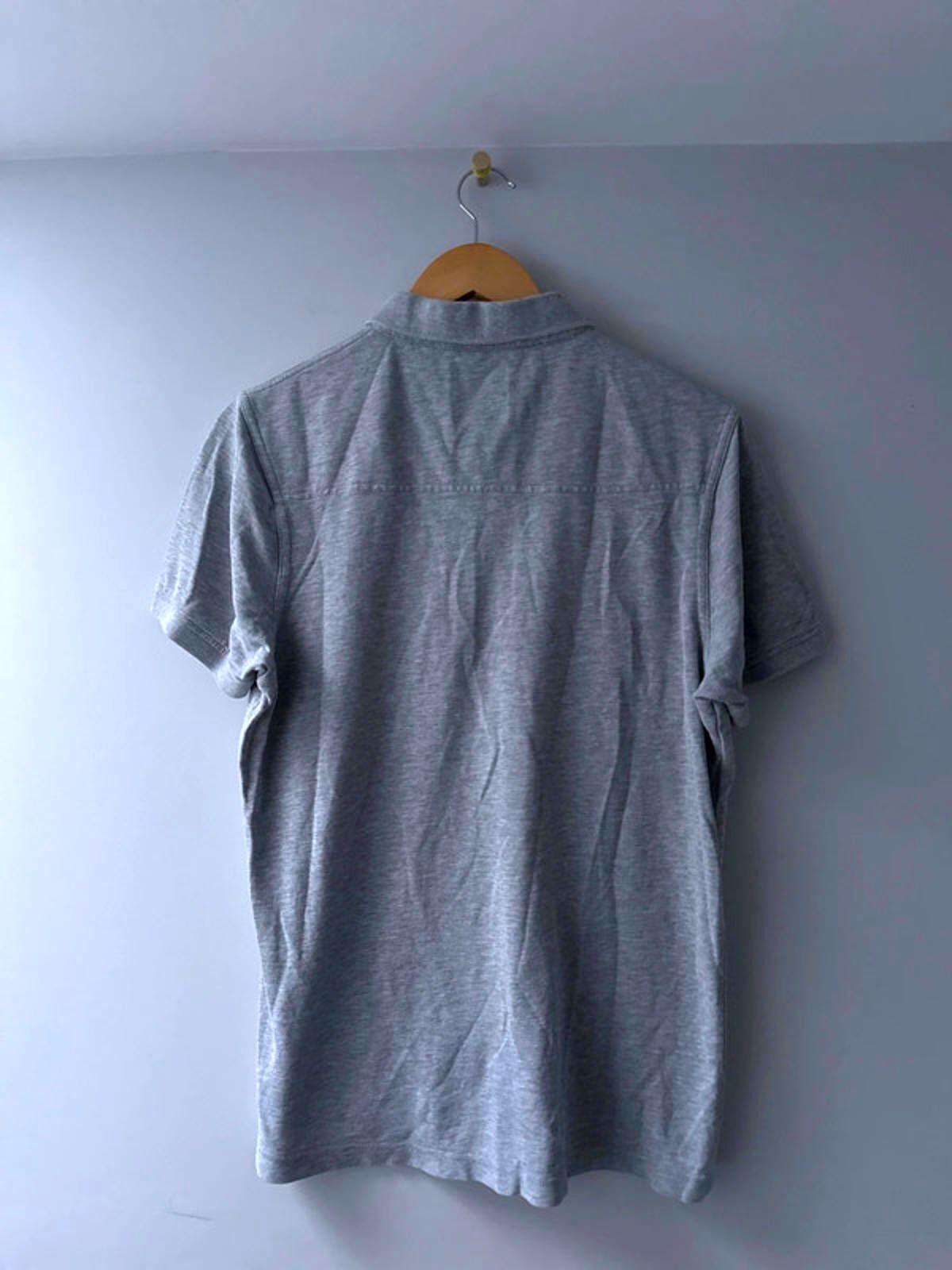 Men’s Baracuta Classic Polo Top With Dutton Down Collar In Grey - large - 0293