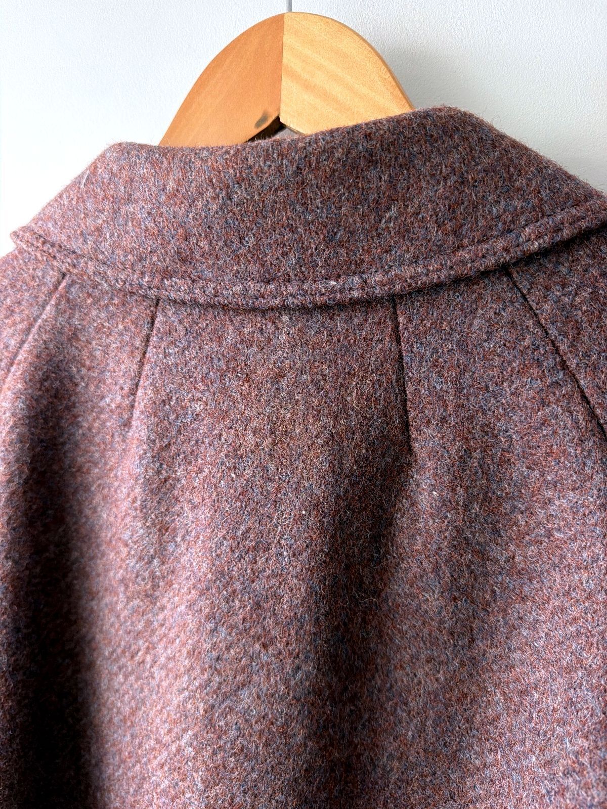 Women’s Vintage Raglan Sleeve Premium Wool Coat In Purple - Uk18 - 3701