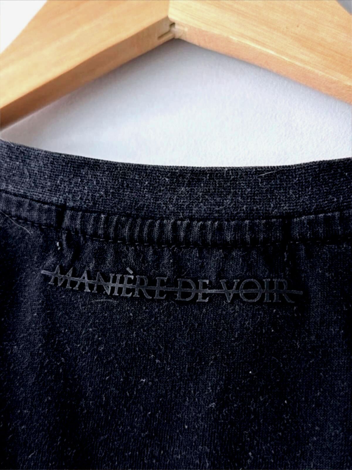 Men’s Maniere De Voir Printed Crew Neck T-shirt In Black - Medium - 3381