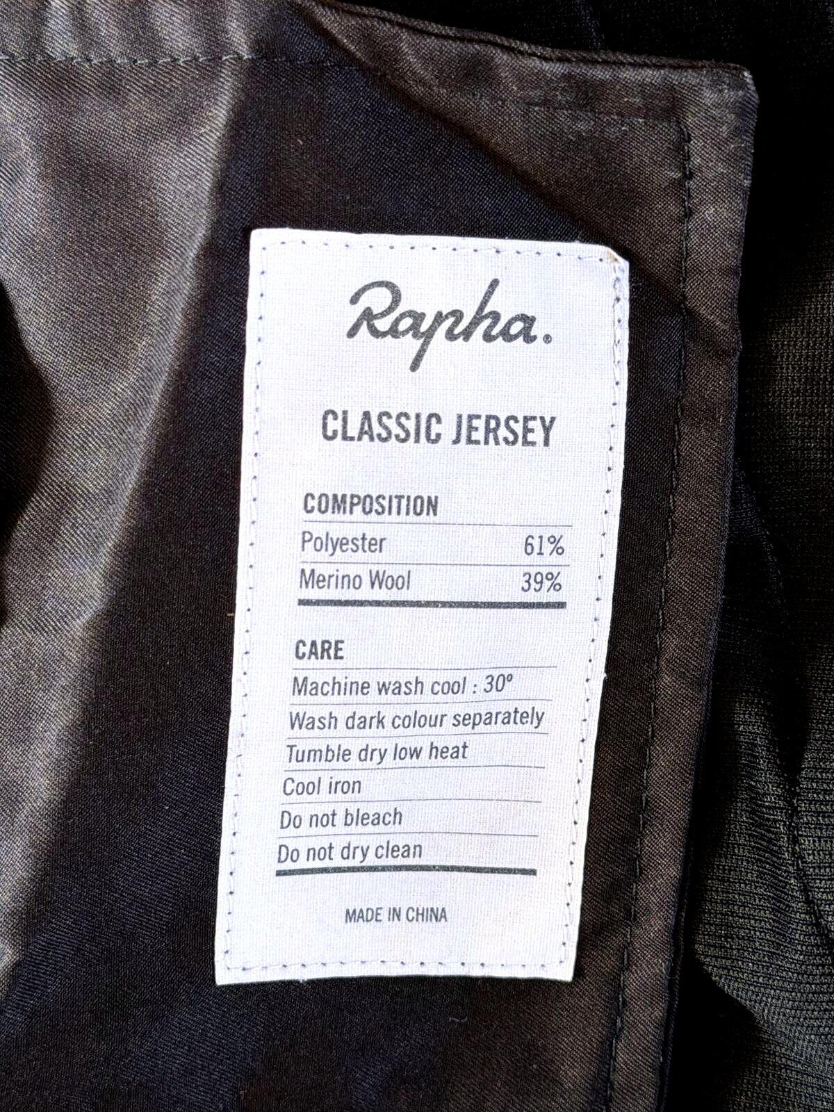 Men's Rapha Short Sleeve Core Cycling Jersey Top In Black - Large - 3528