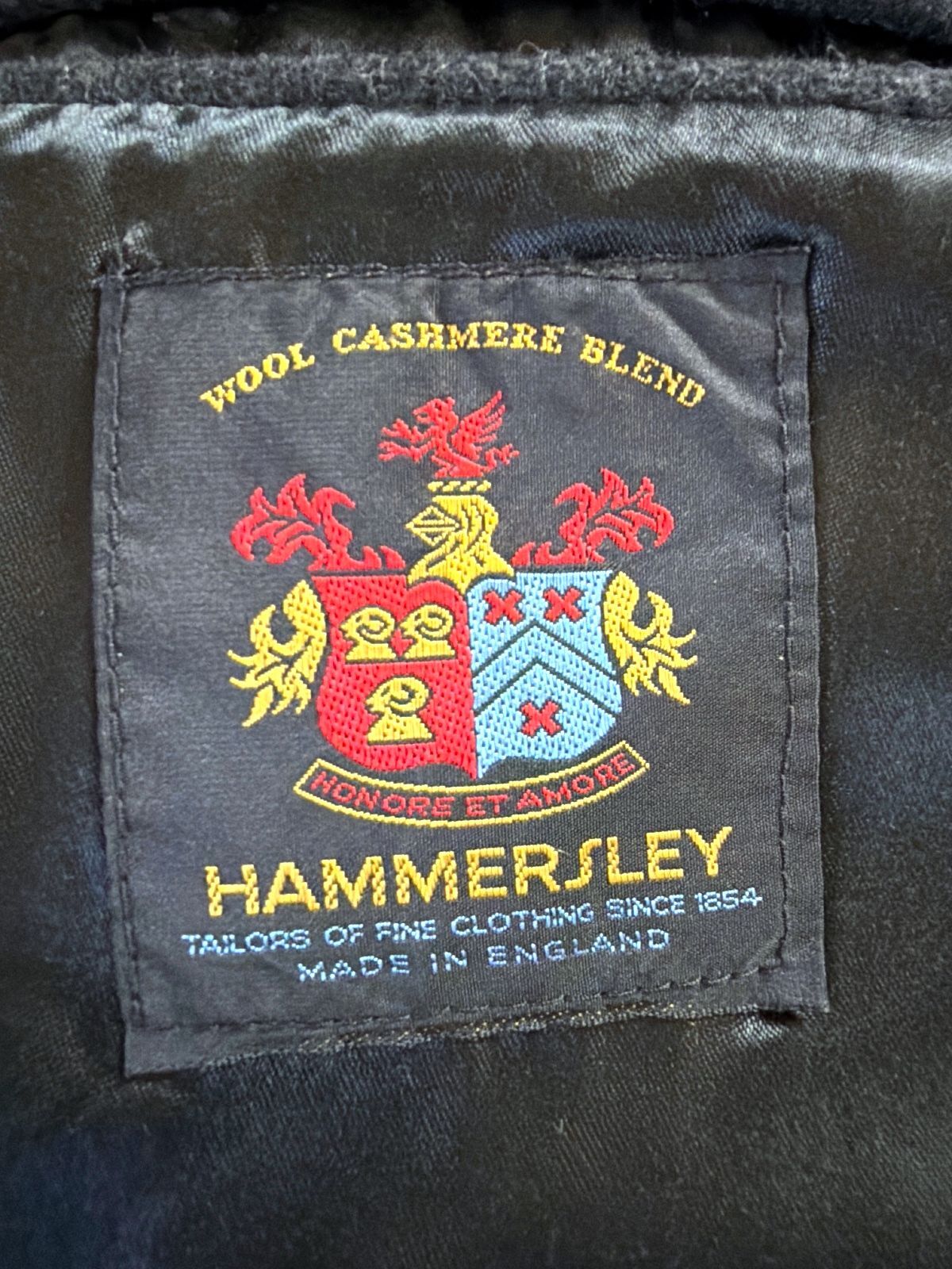 Men’s Hammersley Made In England Wool & Cashmere Overcoat In Gray - Large - 3788