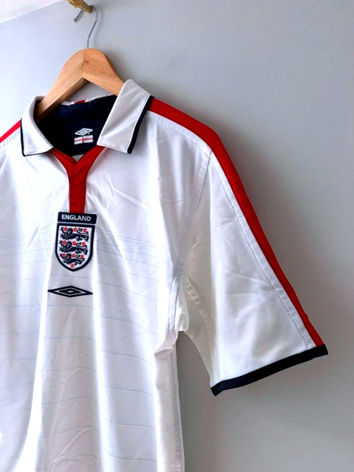 Mens England 2003/05 Reversible Home Football Shirt Top  - Small - 3548